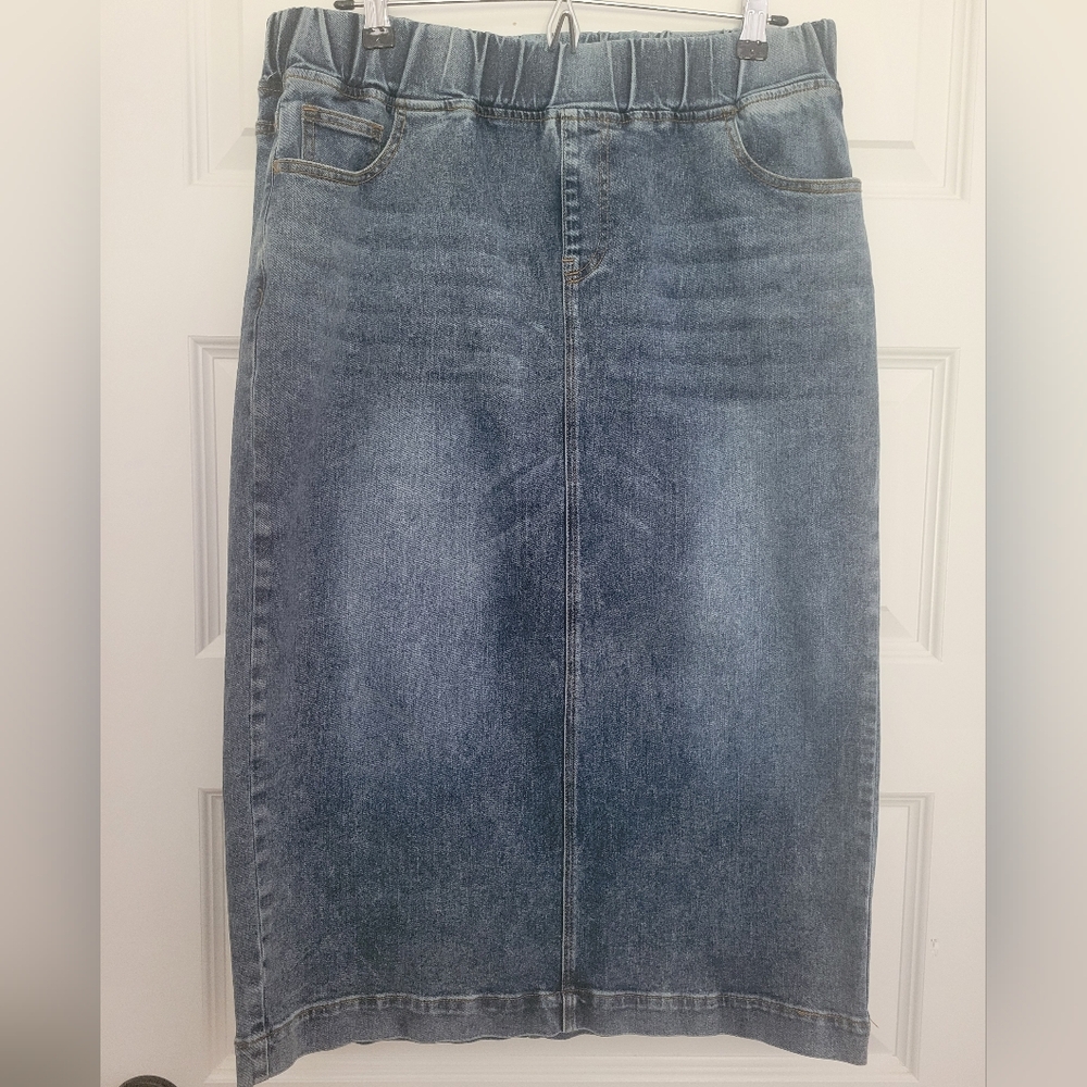Classic Blue Denim Skirt